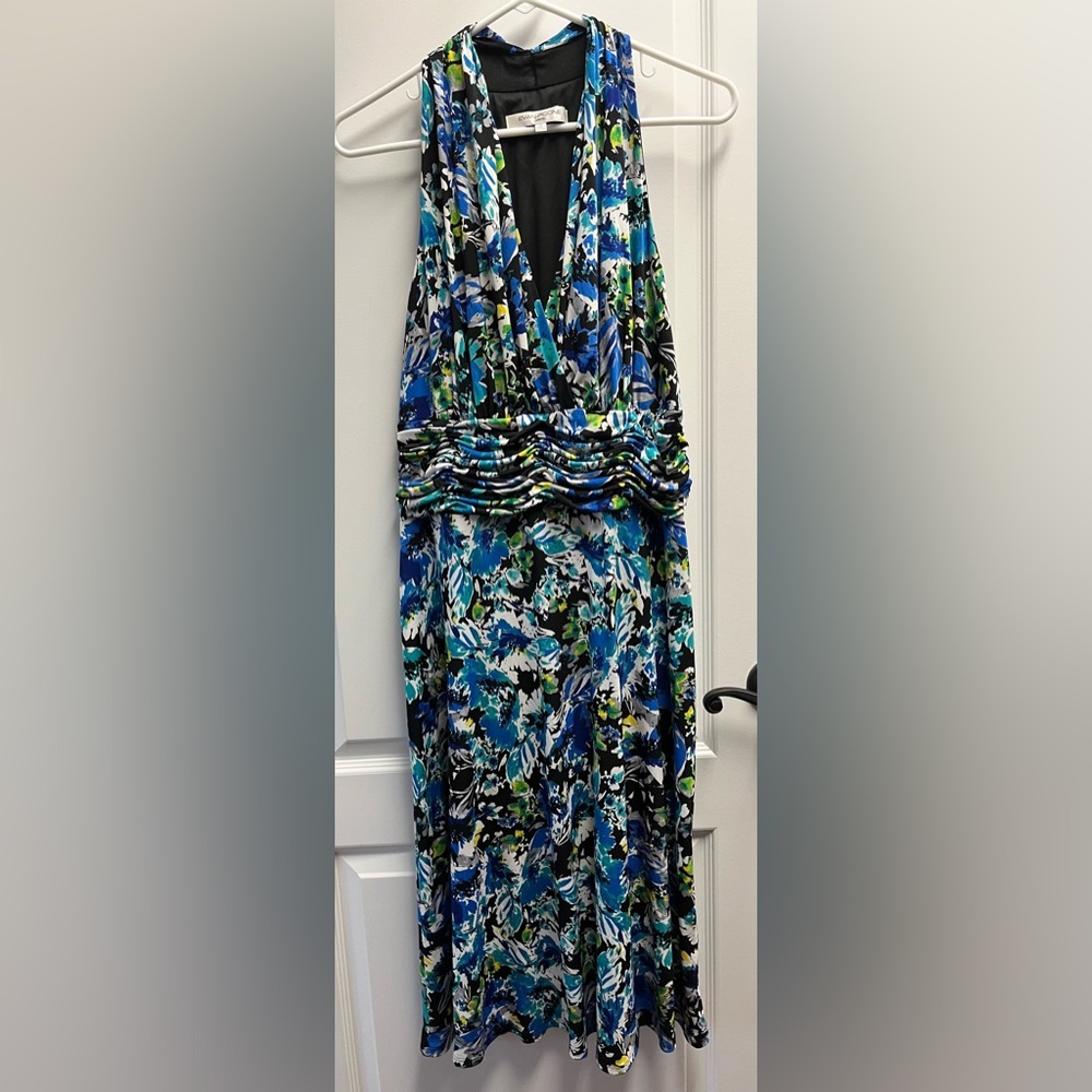 Evan Picone Halter Floral Midi Dress Size 12